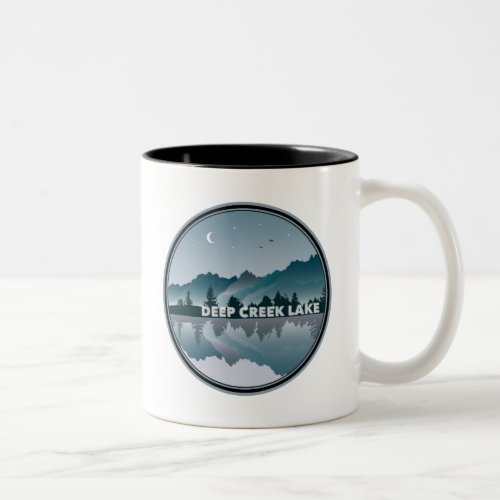 Deep Creek Lake Maryland Reflection Two_Tone Coffee Mug