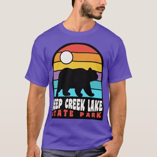 Deep Creek Lake State Park Maryland Bear Badge T_Shirt