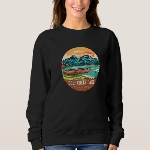 Deep Creek Lake Vintage Vacation Maryland Sweatshirt