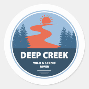 Deep Creek Wild And Scenic River Idaho Classic Round Sticker