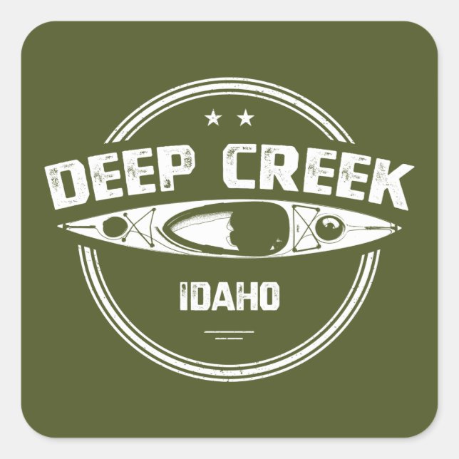 Deep Creek Wild And Scenic River Idaho Kayaking Square Sticker (Front)