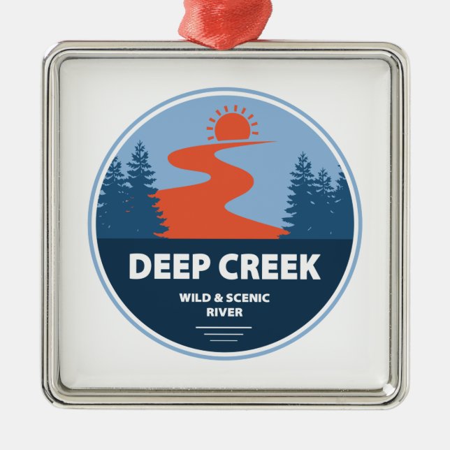 Deep Creek Wild And Scenic River Idaho Metal Ornament (Front)