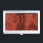 Deep Crimson Painting with Geometric Shapes Business Card Case<br><div class="desc">If you love red then this is the print for you. Geometric shapes populate the background. Get your hands on this wonderful print today!</div>
