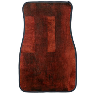 Deep Crimson Painting with Geometric Shapes Car Floor Mat