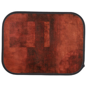 Deep Crimson Painting with Geometric Shapes Car Floor Mat