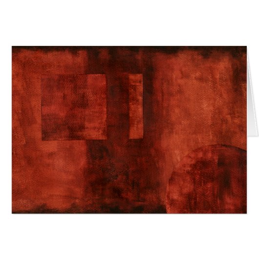Deep Crimson Painting with Geometric Shapes Cards (Front Horizontal)