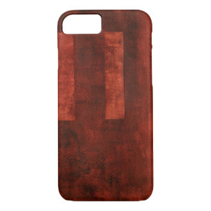 Deep Crimson Painting with Geometric Shapes iPhone 8/7 Case