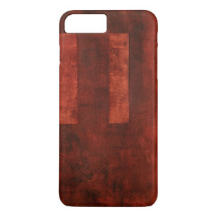 Deep Crimson Painting with Geometric Shapes iPhone 8 Plus/7 Plus Case