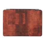 Deep Crimson Painting with Geometric Shapes iPad Mini Cover