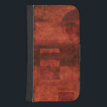 Deep Crimson Painting with Geometric Shapes Wallet Phone Case For Samsung Galaxy S4<br><div class="desc">If you love red then this is the print for you. Geometric shapes populate the background. Get your hands on this wonderful print today!</div>