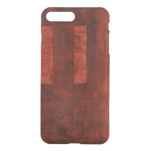 Deep Crimson Painting with Geometric Shapes iPhone 8 Plus/7 Plus Case