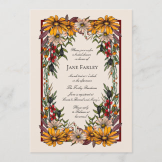 Deep Daisy Hues Invitation