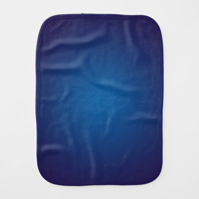 Deep Dark Blue Grainy Vignette Burp Cloth (Front)