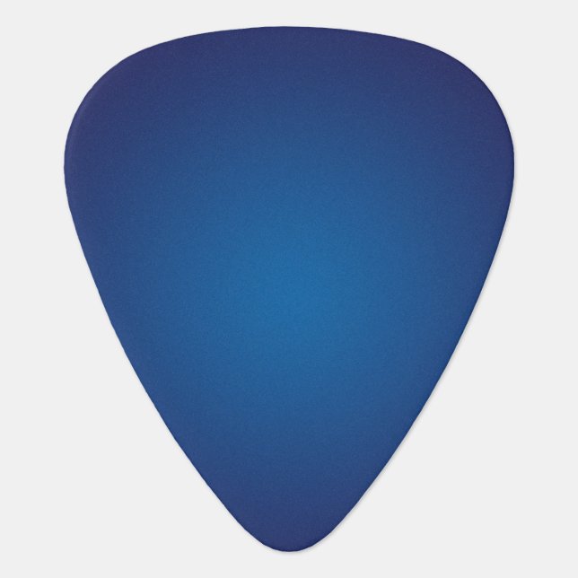 Deep Dark Blue Grainy Vignette Guitar Pick (Front)