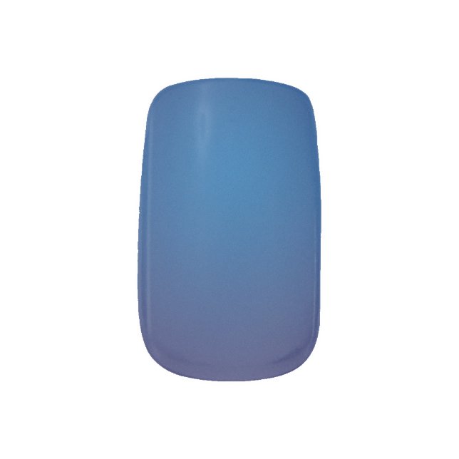 Deep Dark Blue Grainy Vignette Minx Nail Art (Right Thumb)