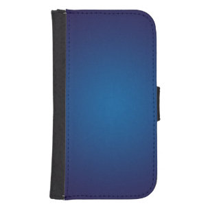 Deep Dark Blue Grainy Vignette Wallet Phone Case For Samsung Galaxy S4
