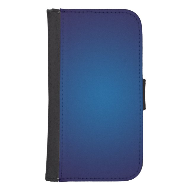 Deep Dark Blue Grainy Vignette Samsung Galaxy Wallet Case (Front)