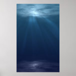 Deep Dark Blue Ocean Poster at Zazzle