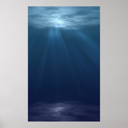 Deep Dark Blue Ocean Poster