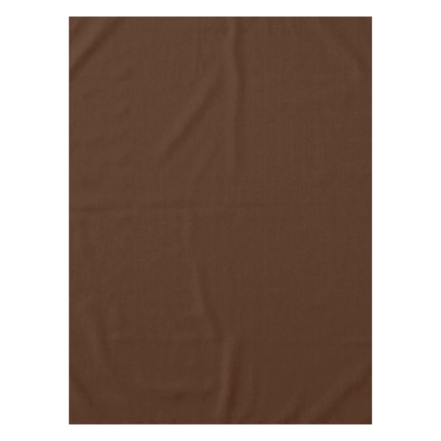 Deep Dark Brown Solid Color  Tablecloth (Front)