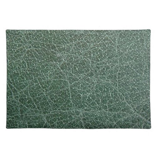 Deep Dark Green on Leather Finish Cloth Placemat