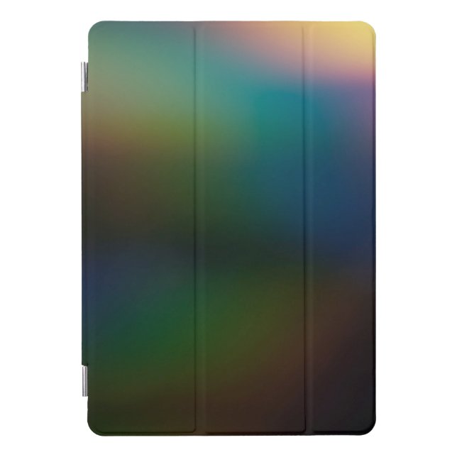 Deep Dark Holographic Iridescent Lustrous Plastic iPad Pro Cover (Front)