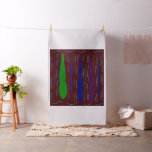 Deep dark purple art inspired mixed patterned fabric