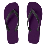 Deep Dark Purple Flip Flops