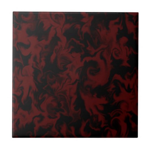 Deep Dark Red  Black mixed color tile