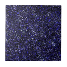 Deep Delft Midnight Blue Color Faux Glitter Solid