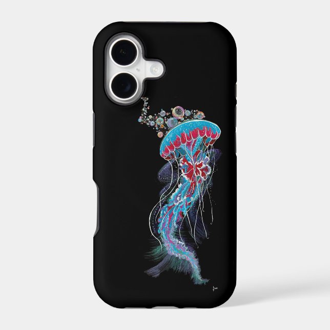 Deep Descent  FluorescentJellyfish  Iphone Case (Back)