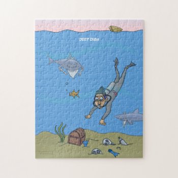 Deep Dish Diver Jigsaw Puzzle by Thingsesque at Zazzle