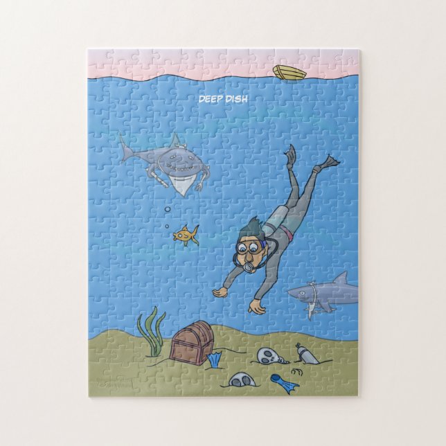 Deep Dish Diver Jigsaw Puzzle (Vertical)