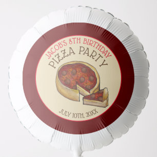 Deep Dish Pepperoni Pizza Pie Birthday Party Balloon