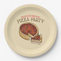Deep Dish Pepperoni Pizza Pie Birthday Party
