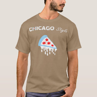 Deep Dish The Chicago Flag As Pizza T-Shirt