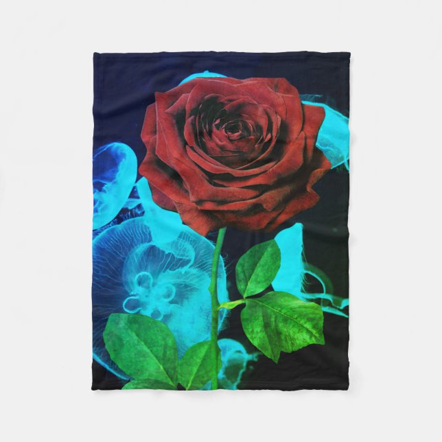 Deep Dive Buddha Today #5 Cozy Ocean  Fleece Blanket (Front)