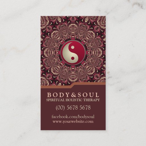 Customizable Deep Earth Holistic Therapy New Age Business Cards