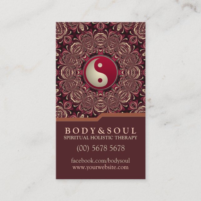 Deep Earth Holistic Therapy New Age Business Cards (Front)