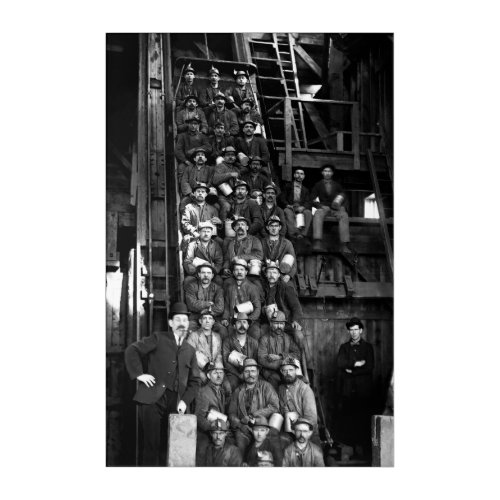Deep Earth Miners Ready to Descend 1900 Acrylic Print