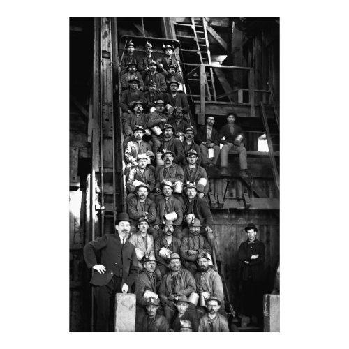 Deep Earth Miners Ready to Descend 1900 Photo Print