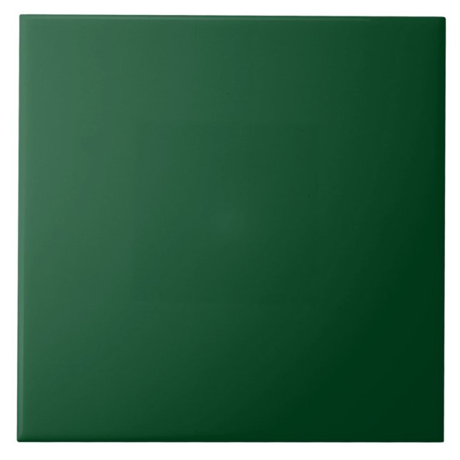 Deep Earthy Green Ceramic Tile. Tile (Front)