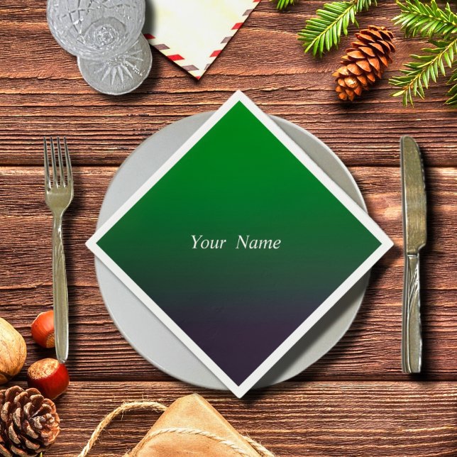Deep Emeral gradient   Napkins (Creator Uploaded)