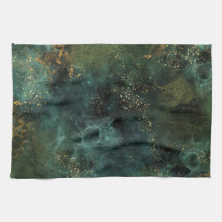 Deep Emerald Elegant Kitchen Towel