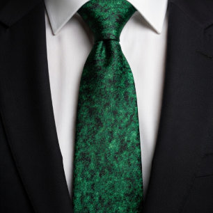 Deep Emerald Granite Speckle  Neck Tie
