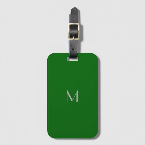 Deep Emerald Green _ add monogram Luggage Tag
