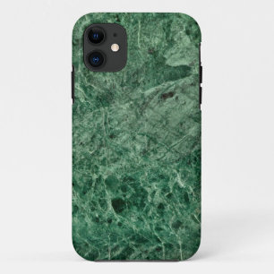 Deep Emerald Green Marble Stone Elegant, Classy iPhone 11 Case
