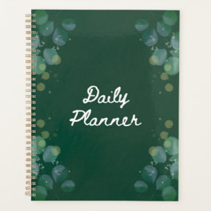 Deep Emerald Green & Modern Botanical Aesthetic Planner