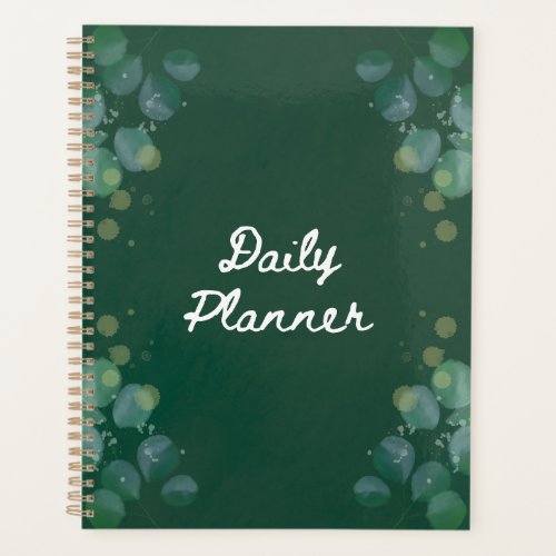 Deep Emerald Green & Modern Botanical Aesthetic Planner