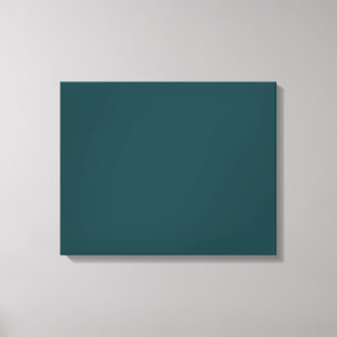 Deep Emerald Green Solid Trend Color Background Canvas Print